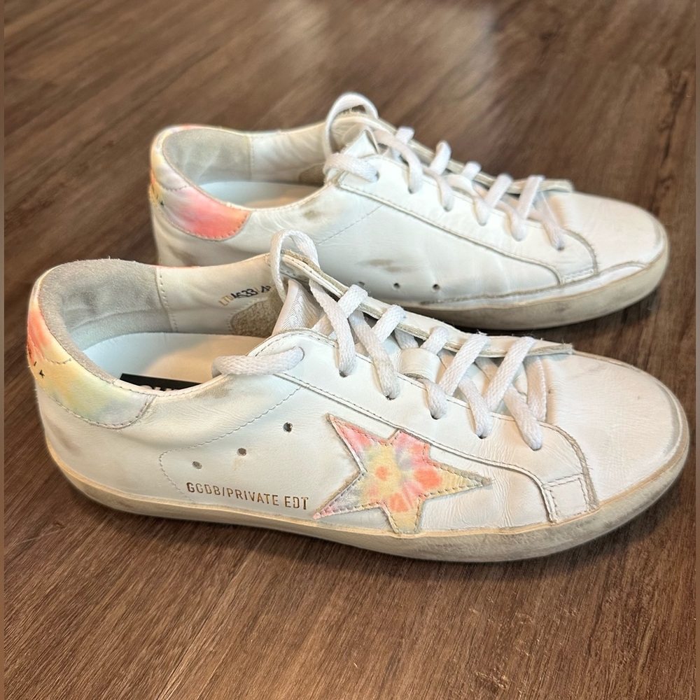 Golden Goose Superstar Tie Dye Low Top Sneaker. Size 37